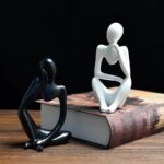 3 Colors Personalised Thinking Man Figurine Resin Crafts for Home Decoration Living Room Decor - Image 2