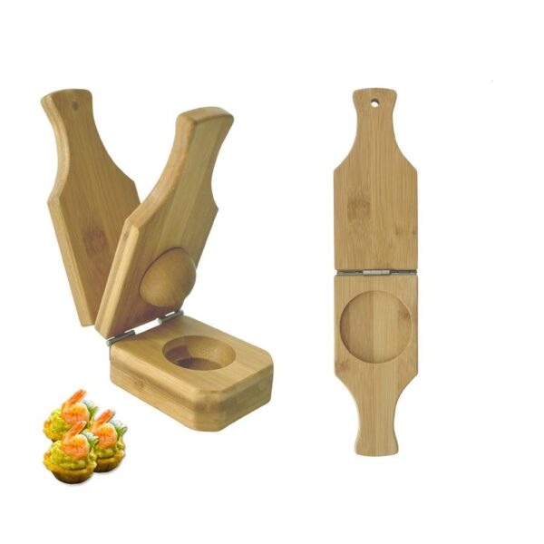 Bamboo Tostones Plantain Press Smasher Maker 2 in 1 for Tostones and Stuffed Plantains